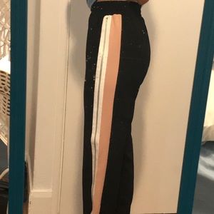 black zip up with pink pants